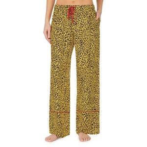 REFINERY 29 Woven yellow cheetah wide leg lounge pants Size S